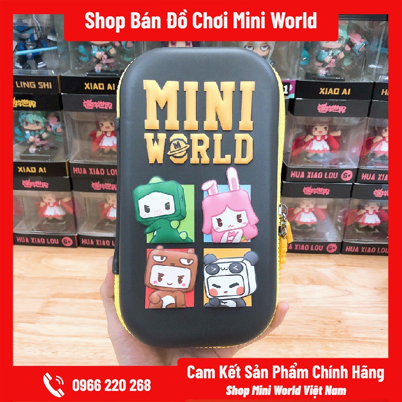 Hộp Đựng Bút Mini World Cao Cấp Màu Đen Vàng