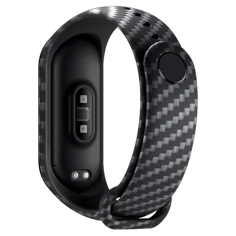 Dây Đeo Thay Thế Chất Liệu TPU Hoạ Tiết Sợi Carbon Cho Xiaomi Mi Band 7 6 5 4 3 Mi Band 7