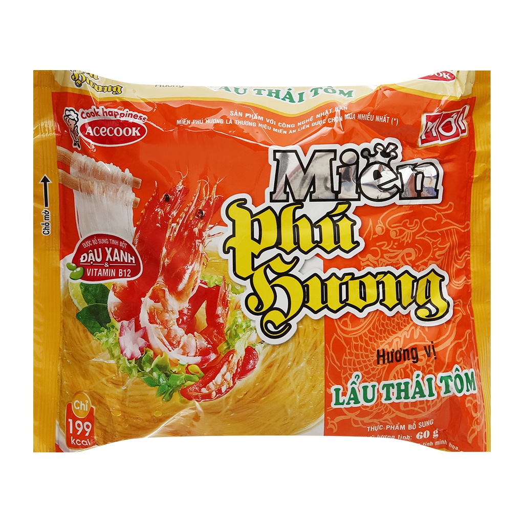 Miến Phú Hương sườn heo & thị bằm & lẩu thái tôm 58g | BigBuy360 - bigbuy360.vn