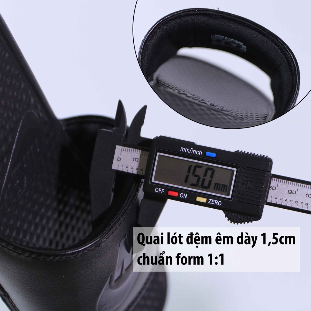 Dép quai ngang đen unisex-nike