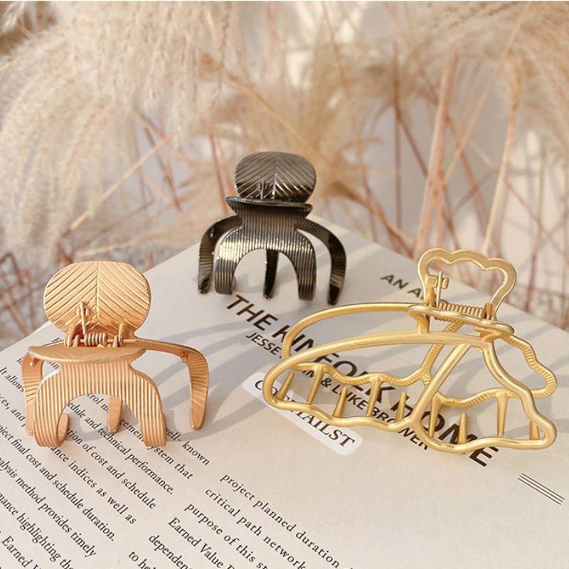 Kẹp Tóc Kim Loại Màu Vàng Thời Trang Hàn Quốc