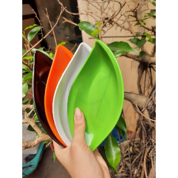 Đĩa Nhựa Hình Chiếc Lá, Dĩa Đựng Đồ Ăn Vặt Song Long 2754, 2753 - Duonghieu6789
