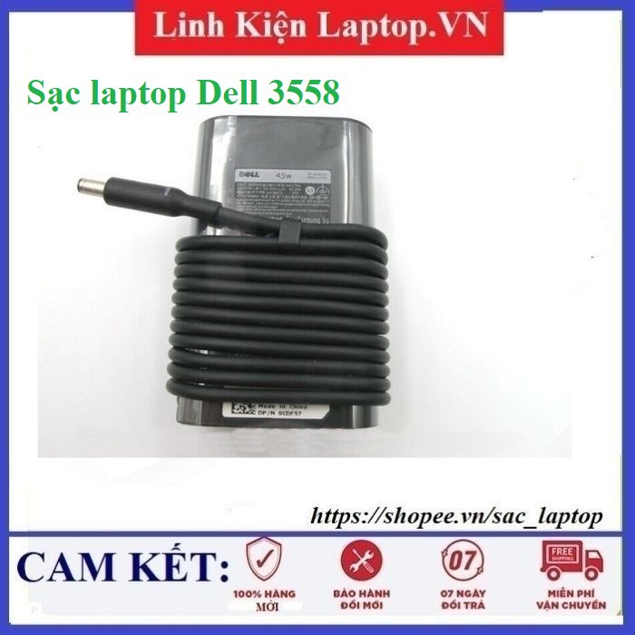 Sạc laptop Dell 3558 có đèn báo
