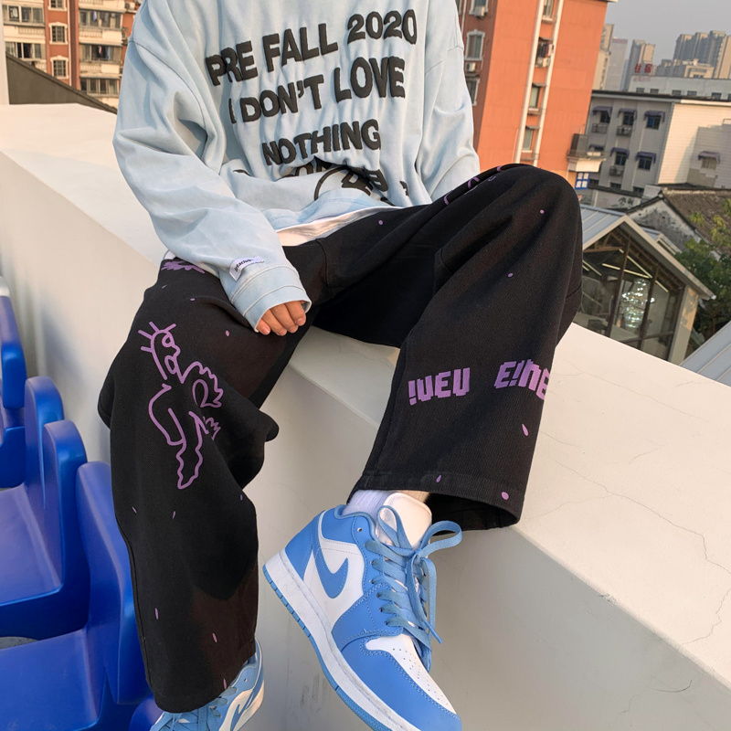 quần ống rộng Họa Tiết Graffiti Size S-3Xl Phong Cách Hiphop Cho Nam | BigBuy360 - bigbuy360.vn