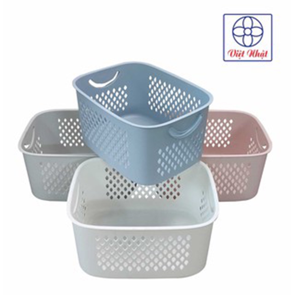 Rổ nhựa đựng đồ đa năng Caro cao cấp Việt Nhật loại thấp