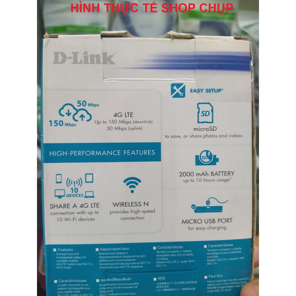 Bộ phát sóng Wifi di động 4G D-LINK DWR-932C E1 (Hàng trưng bày)