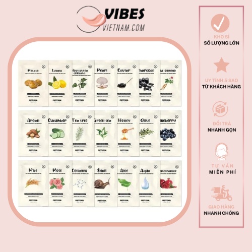 Mặt Nạ Giấy PRETTY SKIN Dưỡng Da Hàn Quốc PRETTYSKIN Total Solution Essential Sheet Mask 23ml - vibesvietnam