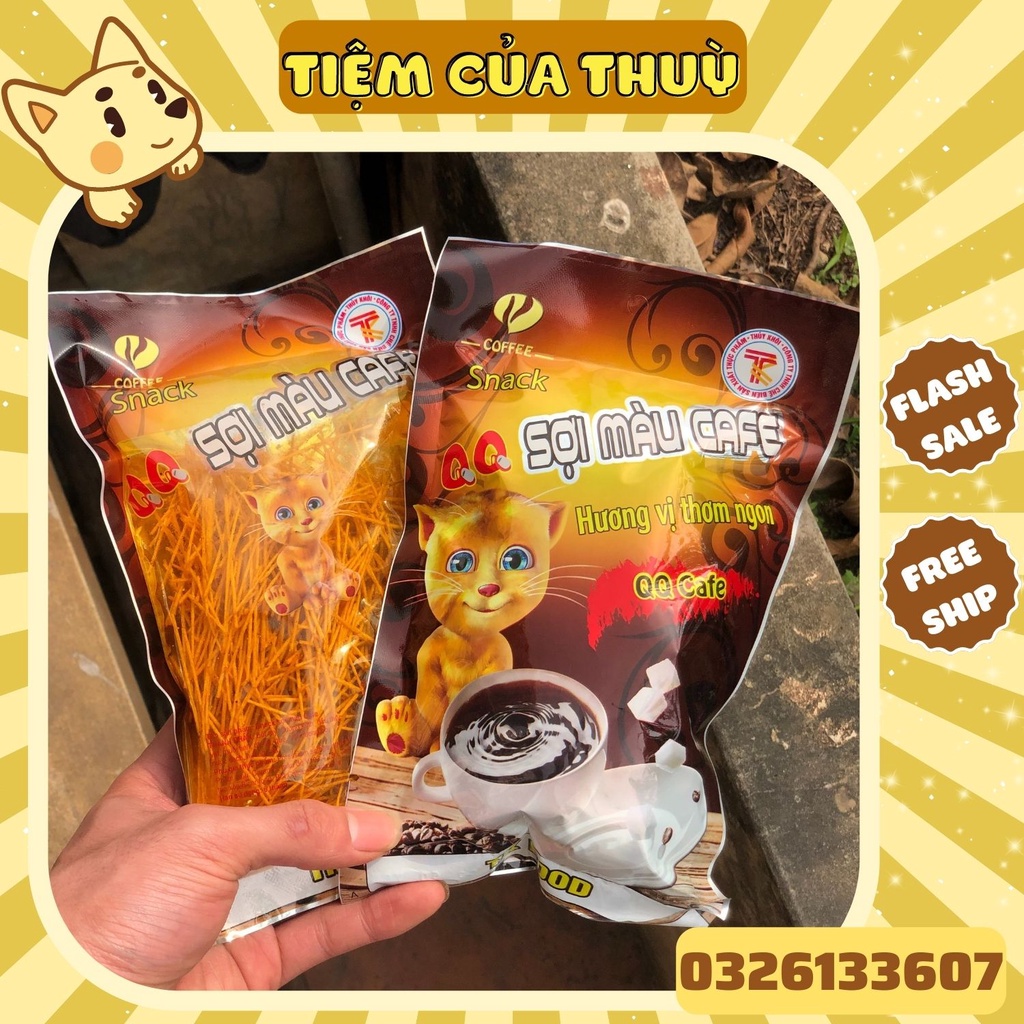 5 Gói Snack Cafe Sợi Ba Anh Em Food, Snack Tăm Cay, ăn vặt tuổi thơ