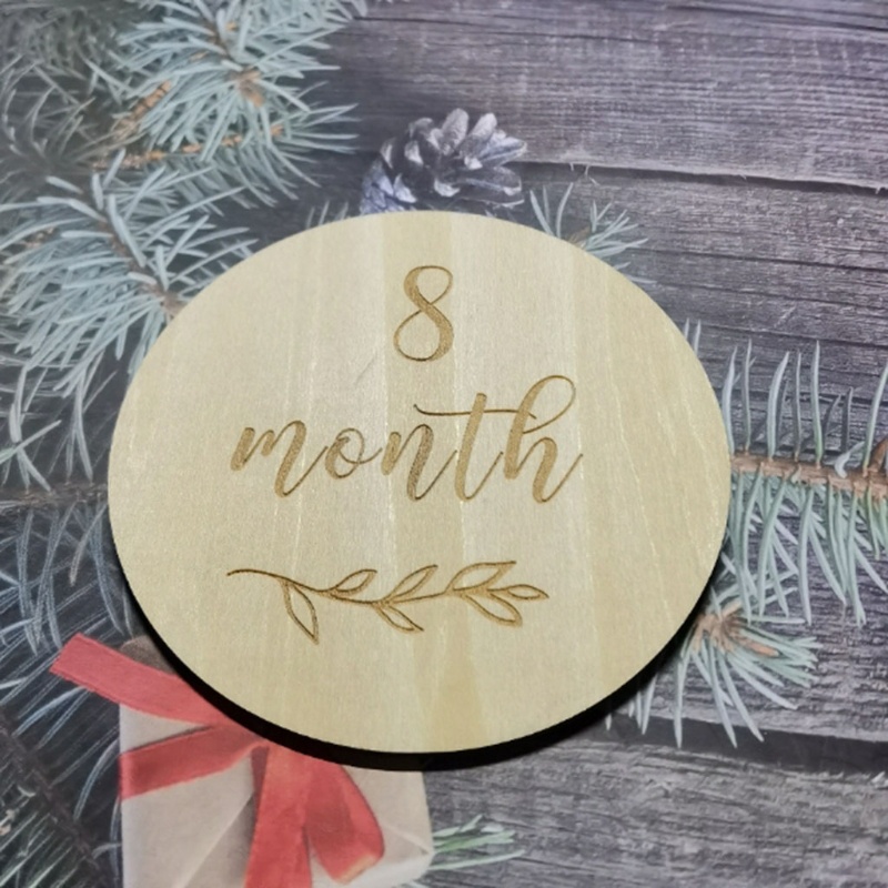 Set 13 Tấm Thẻ Ghi Âm Phát Triển Theo Tháng Làm Thủ Công Kỷ Niệm Cho Bé Sơ Sinh