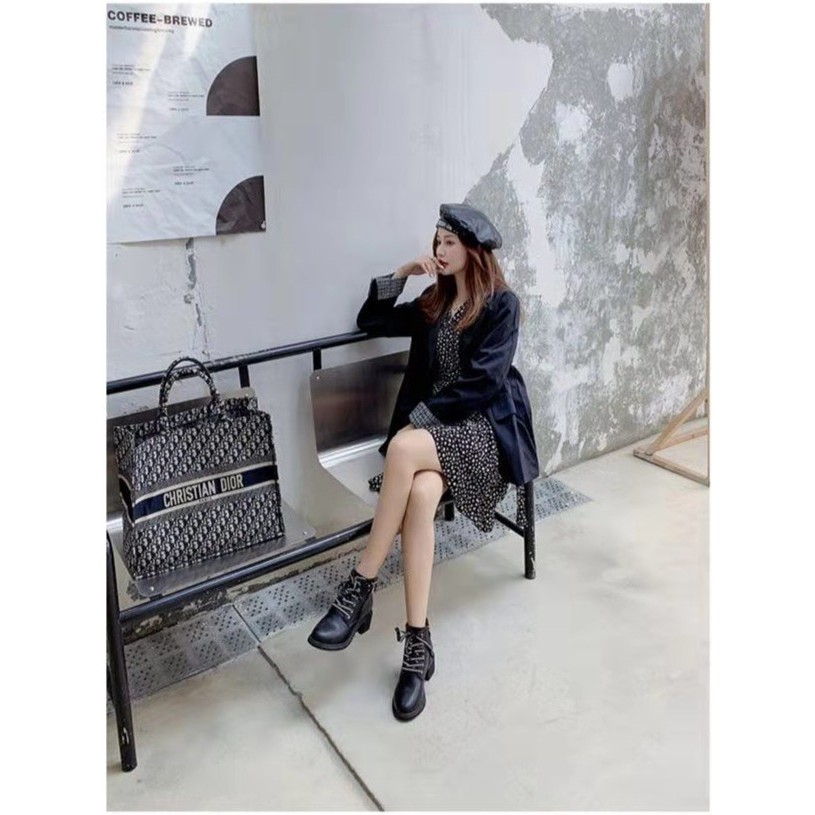Giày bốt Nữ phong cách Anh quốc cổ cao đế cao 5P | BigBuy360 - bigbuy360.vn