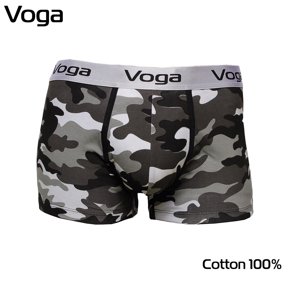 Quần lót nam kiểu boxer ống ngắn Voga rằn ri thun cotton 100% thoáng mát, sành điệu, mạnh mẽ