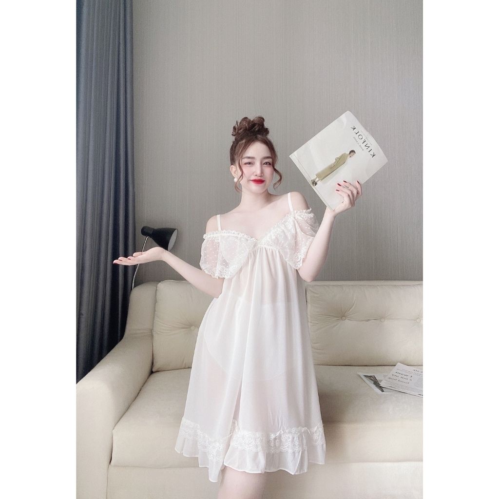 Váy ngủ sexy ❣️FREE SHIP❣️ Đầm ngủ sexy Chất Siêu Mát Dáng Siêu Xinh &lt;72kg