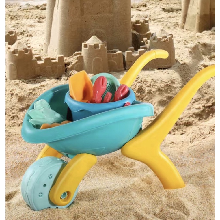 Đồ chơi cát xe đẩy lâu đài bình tưới ngoài bãi biển - BondKids