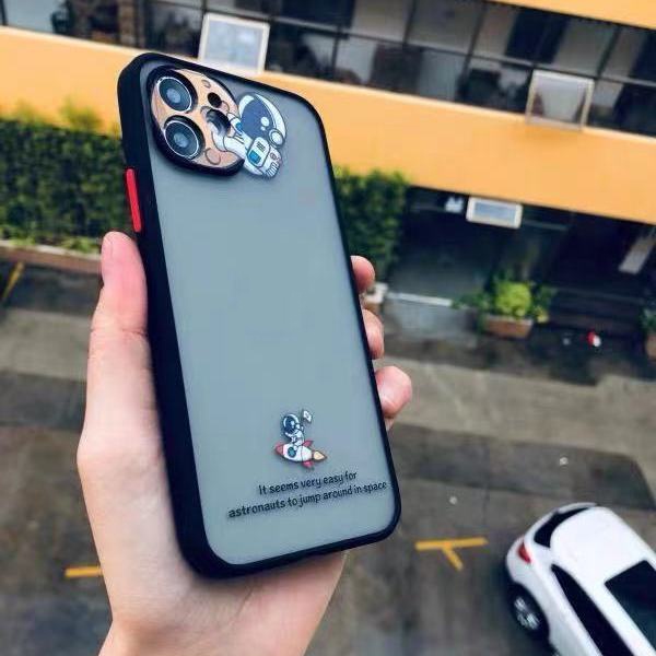 Ốp Điện Thoại Silicone Cứng In Hình Phi Hành Gia Cho Iphone 11 12 13 Pro Max mini 6 6s 7 8 Plus X XS Max XR