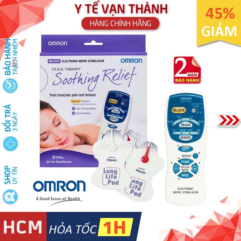 ✅ [Chính Hãng DKSH] Máy Massage Xung Điện: Omron HV-F127 Mát xa, Massa -VT0520