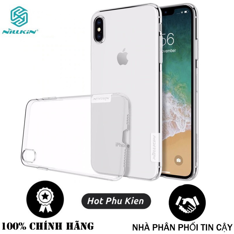 Ốp lưng dẻo iPhone XS MAX (6.5 inch) Nillkin mỏng 0.6 mm (Trong Suốt) - Phân phối HotPhuKien