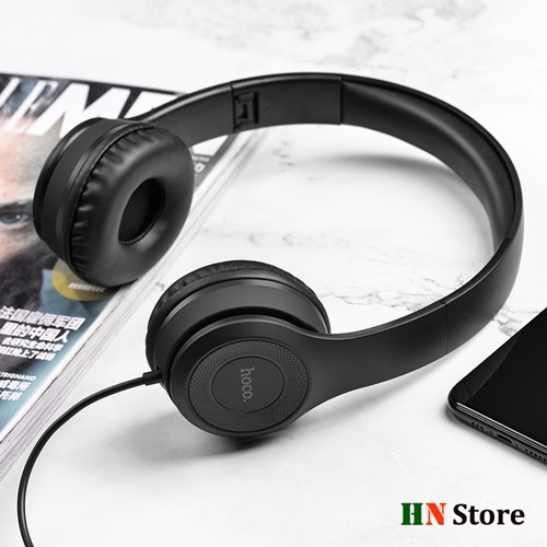 Tai Nghe Chụp Tai Hoco W21 Chính Hãng có mic, tai nghe headphone cho laptop, điện thoại rất hay