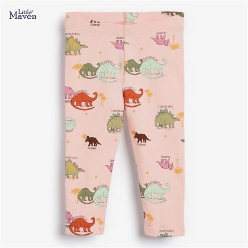 Quần Legging Bé Gái, Quần Dài Thu Đông Malwee, Little Maven Chất Co Giãn Cho Bé 12-24kg Từ 2-7 Tuổi