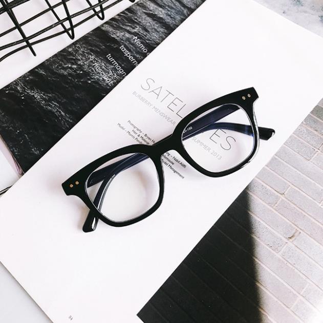 Kính giả cận chữ V LOGO khắc nổi phong cách Ulzzang mắt kính không độ đẹp