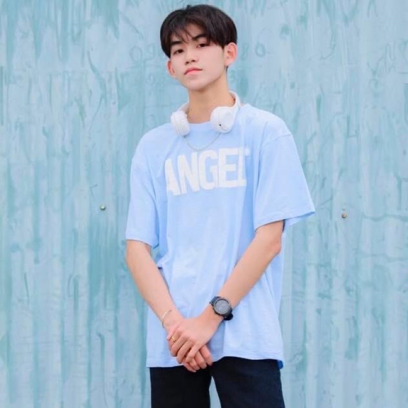 Áo Tay Ngắn BOBUI ANGEL LOGO TEE/ BABY BLUE