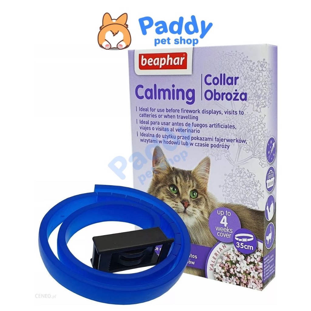 Vòng Cổ &amp; Nhỏ Gáy Giảm Stress Cho MÈO Thư Giãn Beaphar Calming