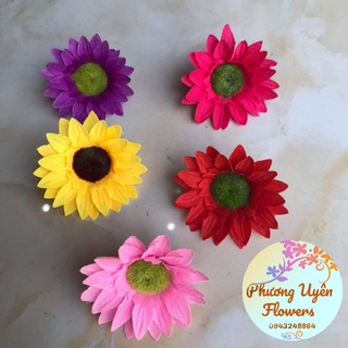 Combo10 bông hoa hướng dương _ đầu bông 6cm_ hoa giả