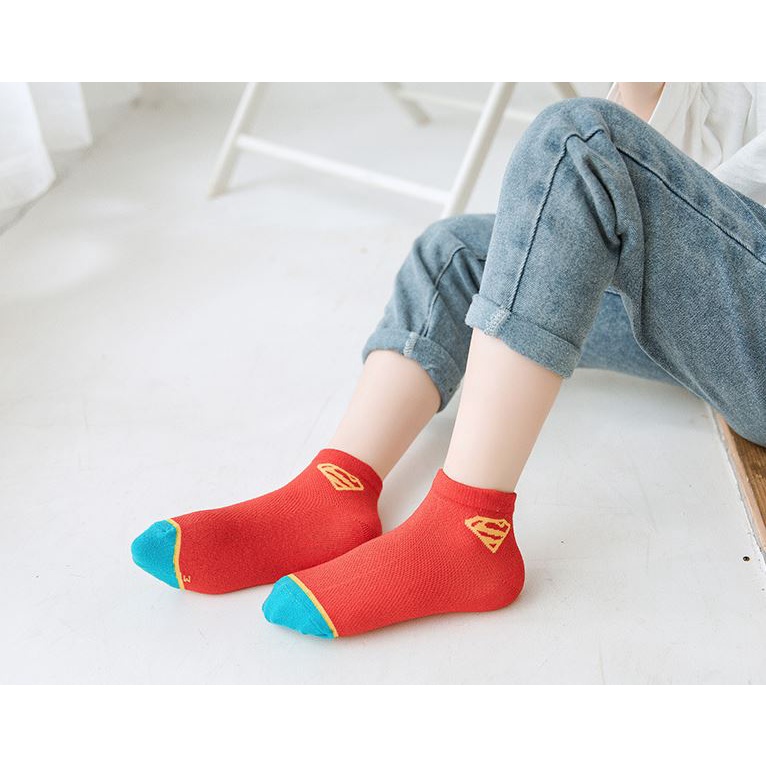 Tất bé trai bé gái cổ ngắn Hạ Băng Designs set 5 đôi họa tiết nhiều màu, vớ trẻ em cổ thấp thời trang Hàn Quốc
