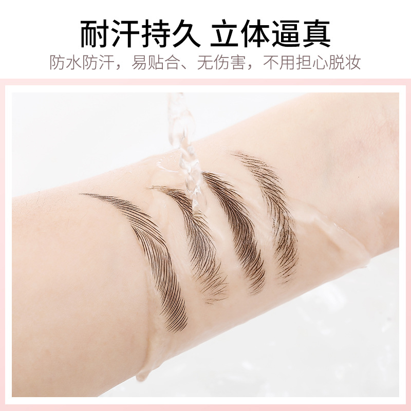 Bộ 20/10 Cặp Miếng Dán Lông Mày 6D Chống Nước Lâu Trôi Dành Cho Nữ
