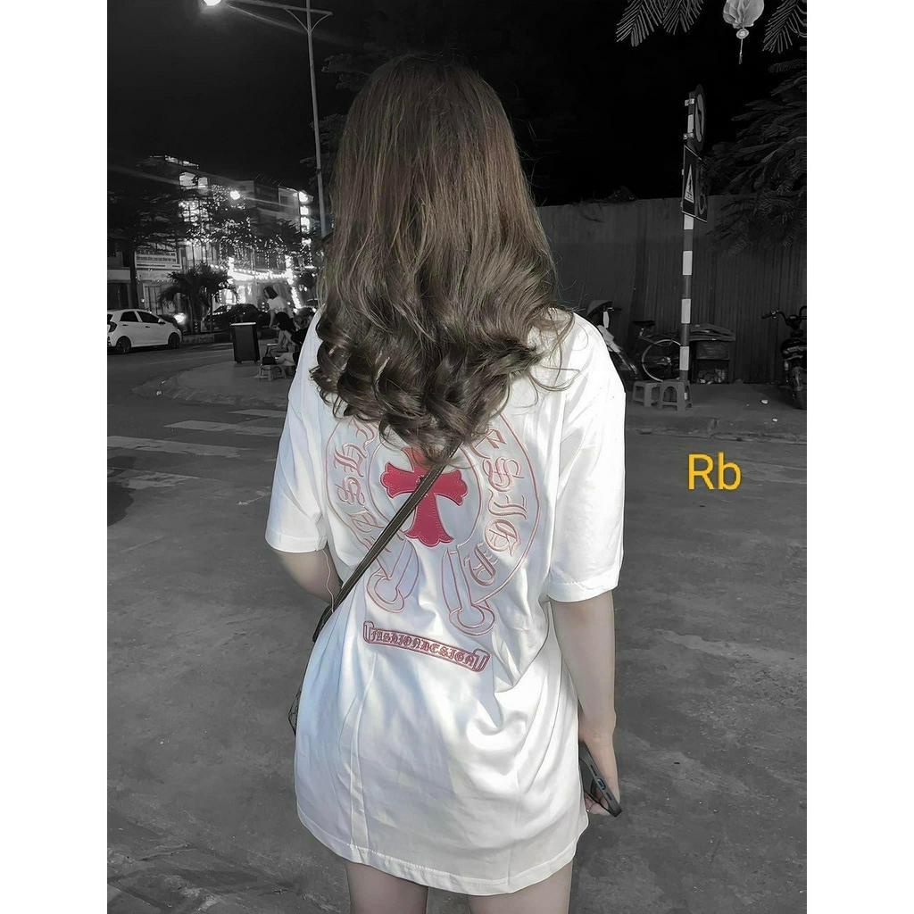 Áo thun tay lỡ unisex thập hồng , Áo phông form rộng chất vải dày dặn oversize nam nữ mặc đều đẹp