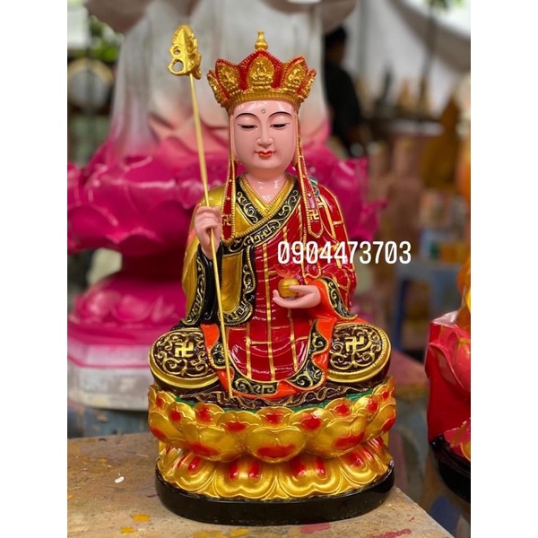 Tượng Địa Tạng Bồ Tát ngồi 40cm sơn Đài loan