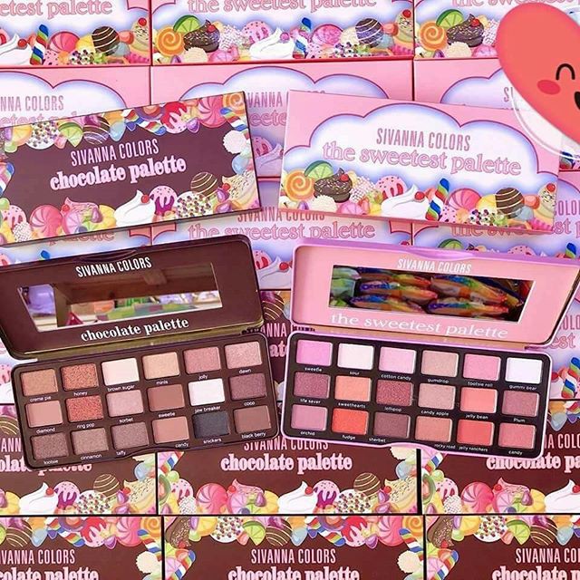 Bảng Phấn Mắt 18 Ô Sivanna Colors The Sweetest Palette - bản dupe hoàn hảo ngon bổ rẻ của Too Faced