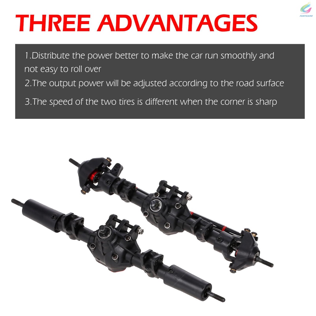 Bộ trục truyền động trước và sau bằng kim loại cho xe 1 / 10 Rc Crawler Axial Scx10 Ii 90046 90047