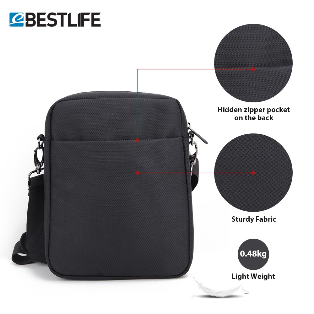 Túi đeo chéo Nam/Nữ BESTLIFE 10.2inch Business cao cấp Ngăn chính kích thước Kích thước: Cao 22cm x Ngang 28,5cmx R 7cm