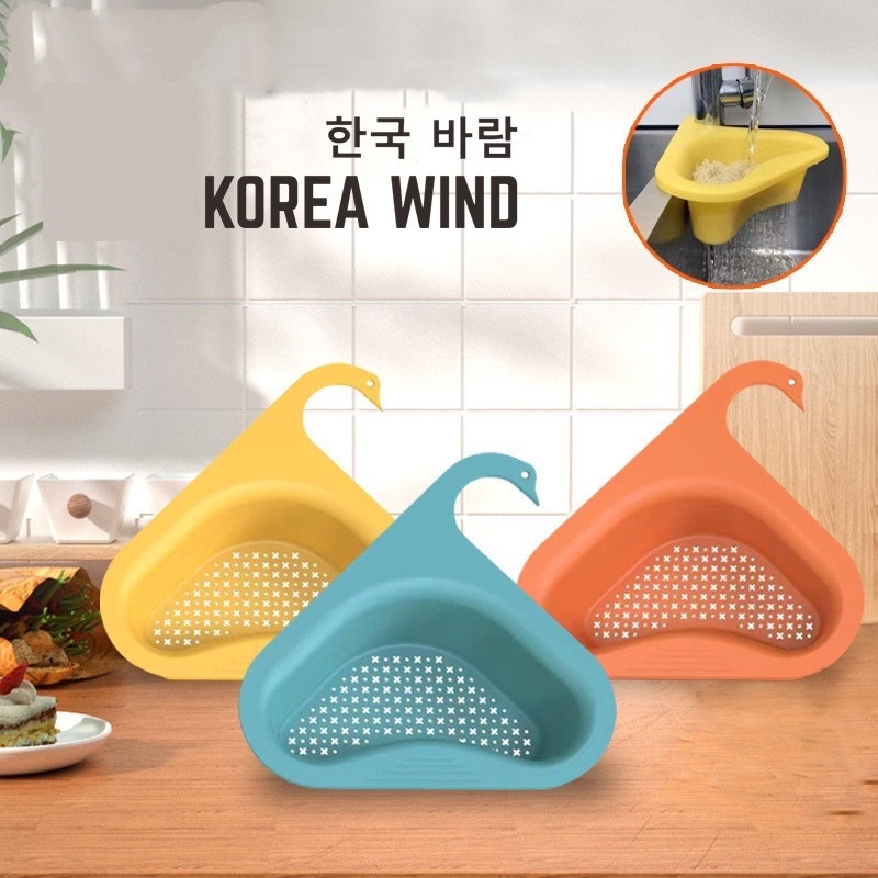 Khay rổ lọc rác nhựa treo vòi rửa cổ thiên nga tiện lợi