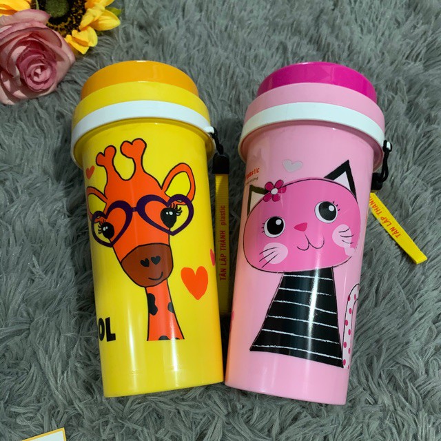 Bình Giữ Nhiệt Tân Lập Thành Có Ống Hút Kèm Dây Đeo cực Cool