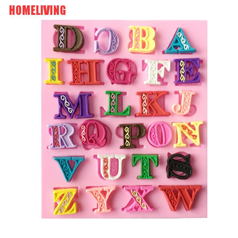 Khuôn Silicone Tạo Hình Chữ Cái Tiếng Anh 3D Trang Trí Bánh