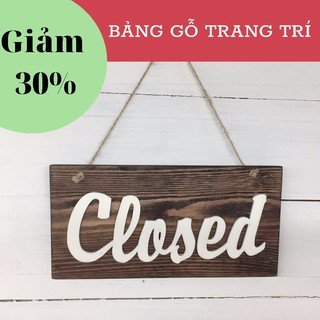 Bảng Gỗ OPEN - CLOSED( cao cấp) - Treo cửa 2 mặt