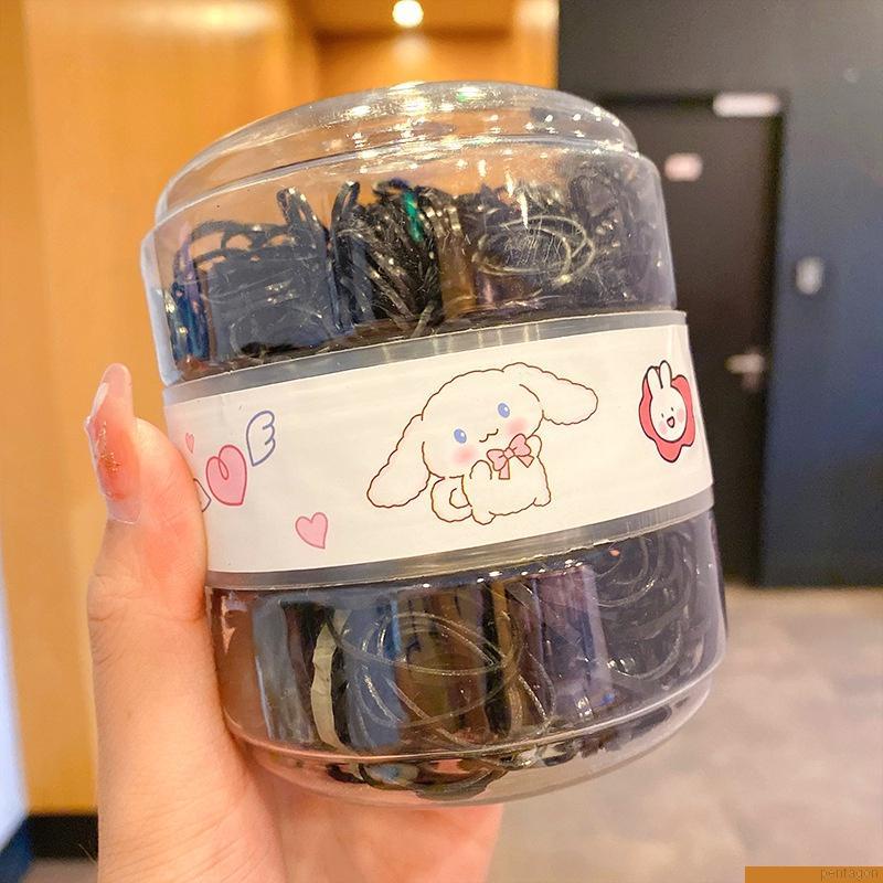 Hộp 600 dây buộc tóc nhiều màu sắc cho bé gái