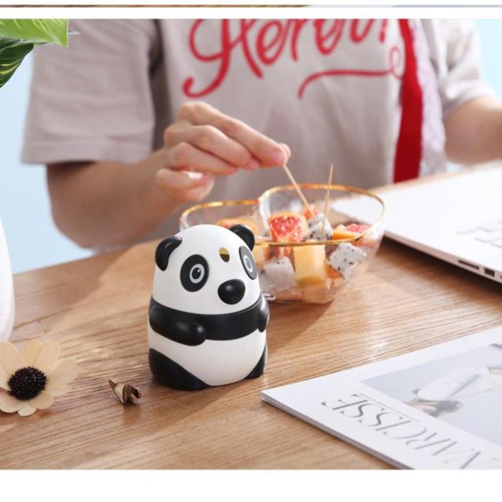 Hộp đựng tăm xỉa răng 💓Giá Sỉ💓 Hộp đựng tăm trang trí bàn hình gấu trúc panda đáng yêu, ngộ nghĩnh 7167