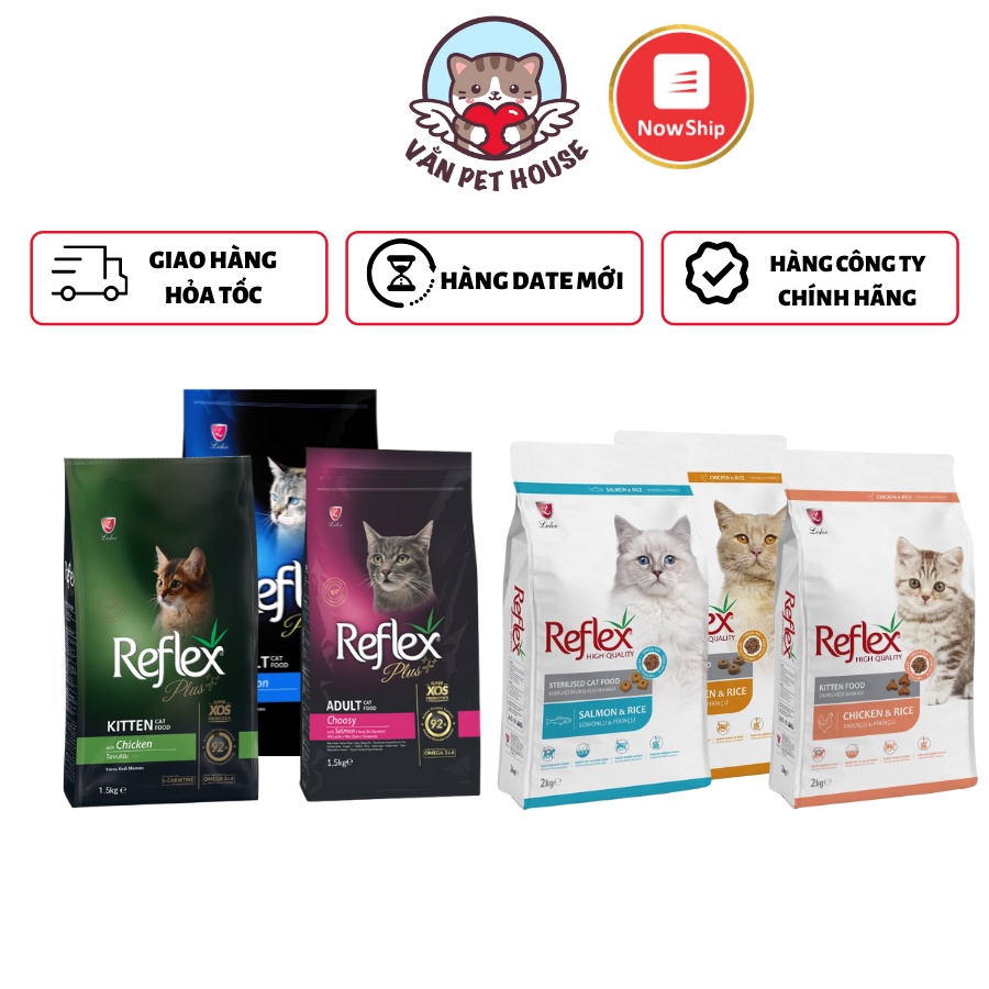Hạt Reflex Kitten Adult Cho Mèo Lớn, Mèo Con - Đầy đủ các dòng