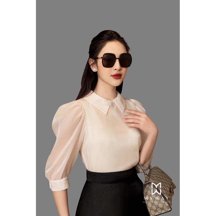 Áo Sơ Mi Nữ Công Sở MY WAY Tay Bồng Lỡ Sang Trọng 1MA0756