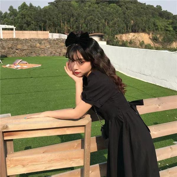 Đầm Perty dài ngang gối ngọt ngào dễ thương phong cách Hàn Quốc thời trang mùa hè cho nữ