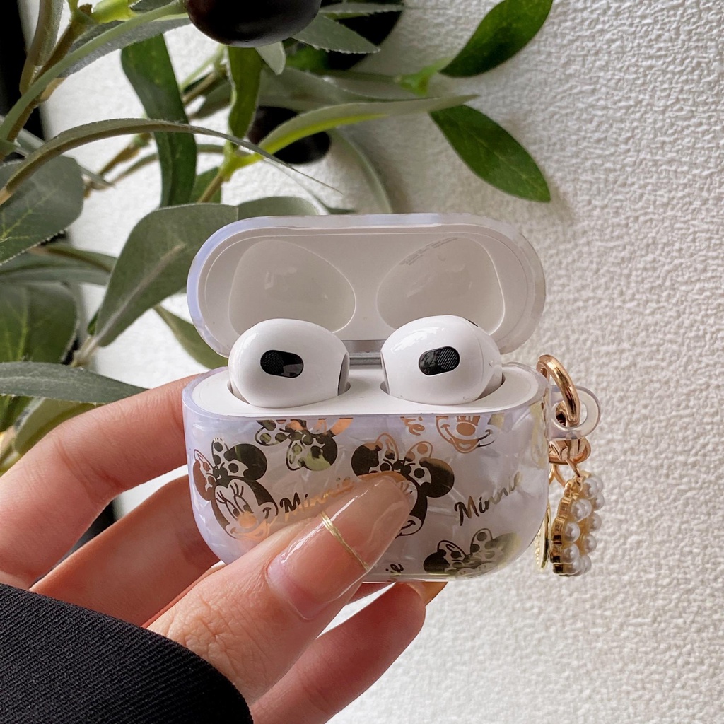 Vỏ Bảo Vệ Hộp Sạc Tai Nghe AirPods 1 2 pro 3 2021 gen3 Màu Laser Họa Tiết Chuột Mickey Sang Trọng