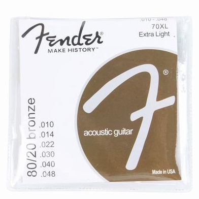 Dây Đàn Guitar Acoustic loại tốt dây sáng tiếng đàn trong /Hiệu Fender Size 10