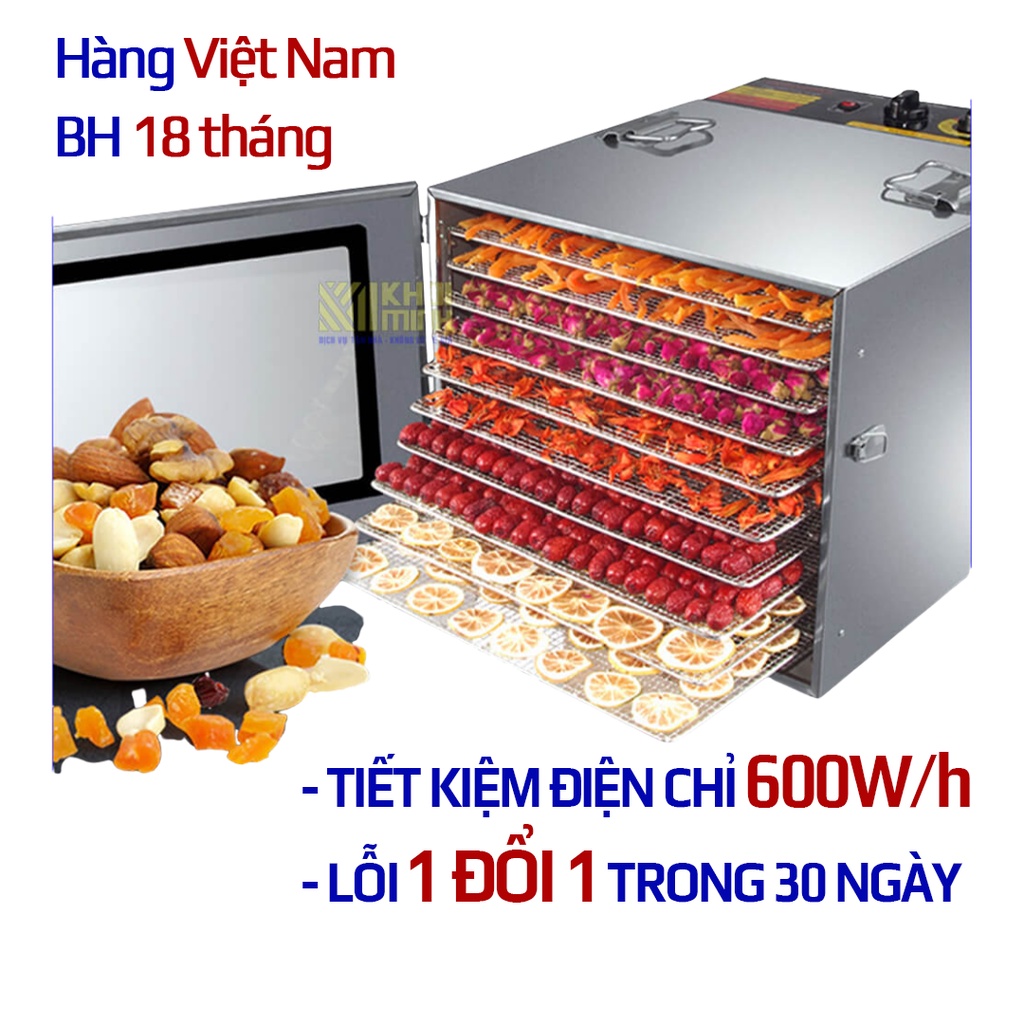 Máy sấy thực phẩm hoa quả trái cây mini 10 khay Điện máy Khôi Minh