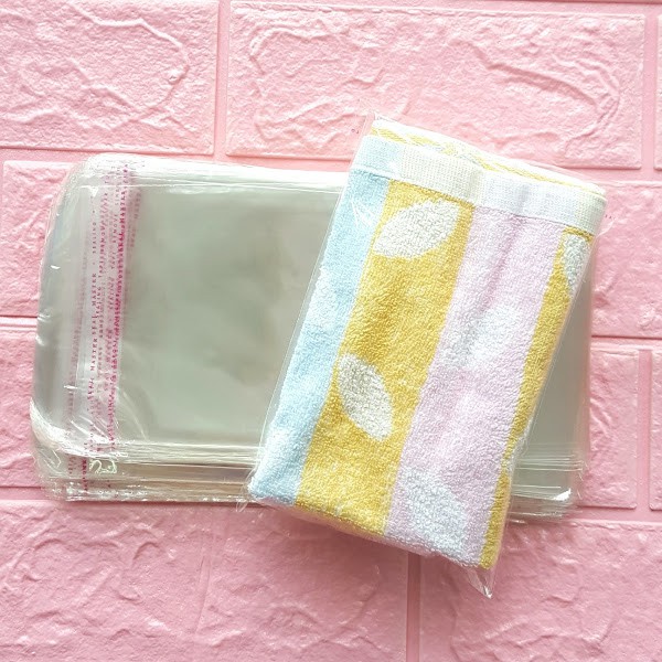 100g (~70cái) Túi Opp dán mép 12x20cm (+ 4cm) - Túi nilon băng keo dán miệng