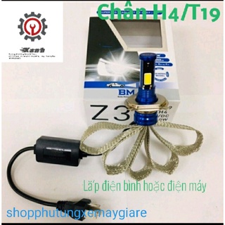 Đèn pha led xe máy 3 tim h4, m5 chính hãng bma siêu sáng dream,wave và nhiều dòng xe khác hplight z3