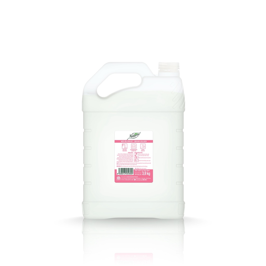 Nước Rửa chén 3kg8 Gift Nature Collagen Cám Gạo Rửa chén bát dịu da tay hương thơm dễ chịu giá tốt