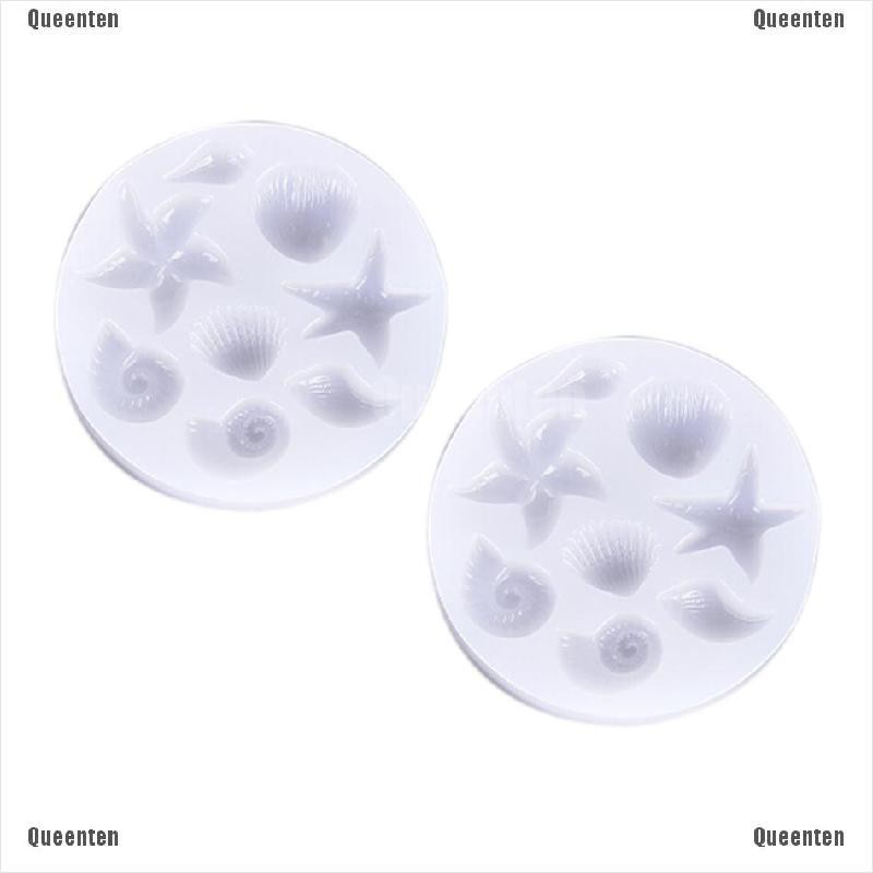 Khuôn silicone resin tạo hình làm trang sức hình sao biển/vỏ sò DIY