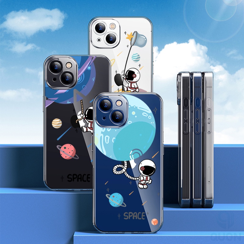 ốp lưng iphone phi hành gia trong suốt ốp điện thoại điện thoại lưng chống sốc silicon Cho ốp iPhone 13 11 12 Pro Max Xs Max Xr X 7 8 Plus